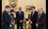 President Obama Pauses to Observe a Moment of Silence