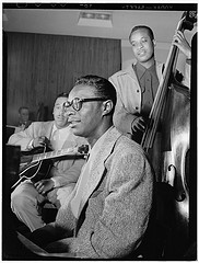 [Portrait of Oscar Moore, Nat King Cole, and Wesley Prince, New York, N.Y., ca. July 1946] (LOC)