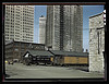 Diesel switch engine moving freight cars at the South Water street freight terminal of the Illinois Central R.R., Chicago, Ill. (LOC) by The Library of Congress