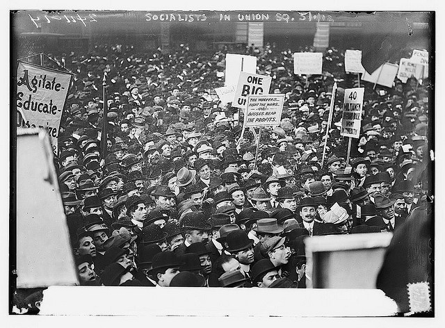 Socialists in Union Square, N.Y.C. [large crowd]  Photo, 1 May 1912 - Bain Coll. (LOC)