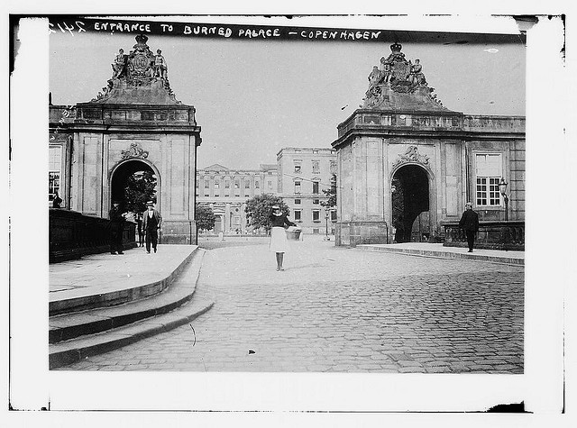 Entrance to burned palace, Copenhagen (LOC)