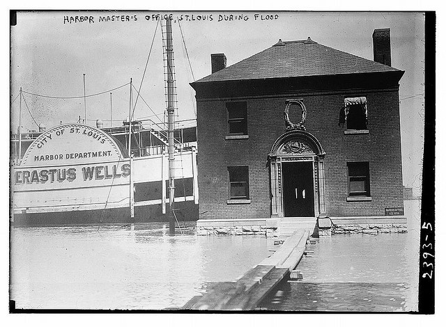 Harbor Master's Office, St. Louis, during flood (LOC)