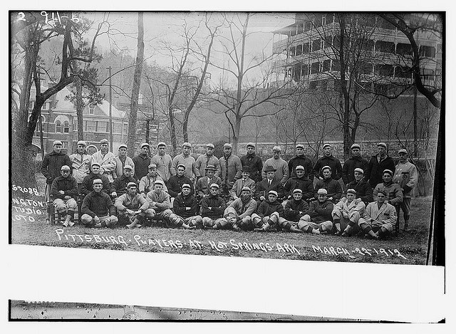 Pittsburgh [NL] players at Hot Springs, Ark. March 22, 1912 (LOC)