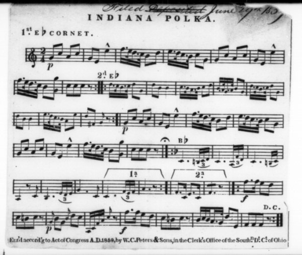 Page 1 of 12, Peters Saxhorn Journal: Indiana Polka