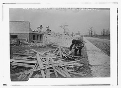 Wreckage of new library building, Indianapolis (LOC)
