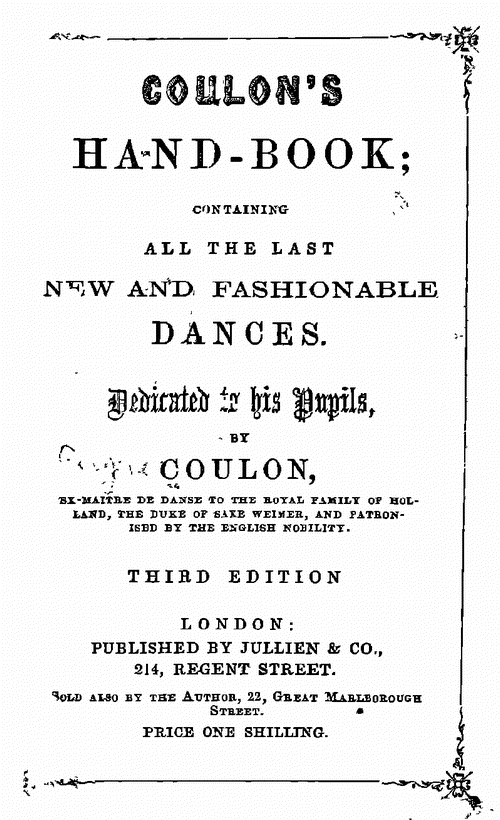 , Coulon's hand-book; containing all the last n