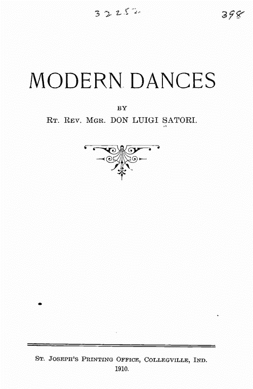 , Modern dances,