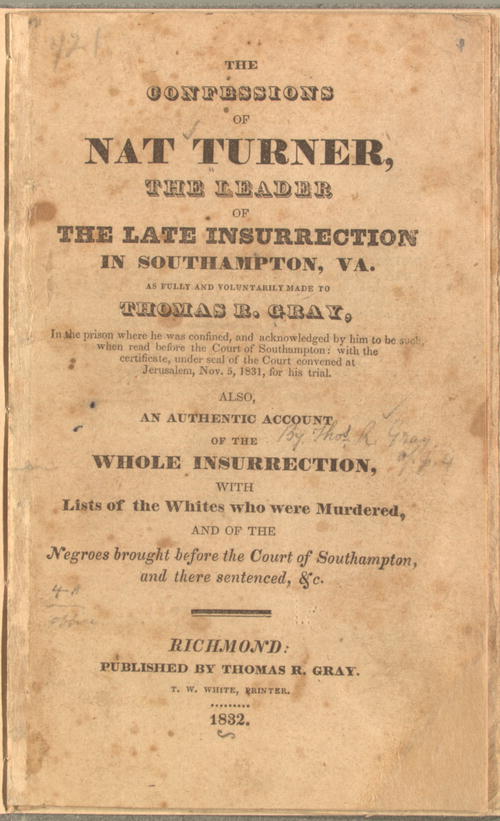 Image 1 of 24, The Confessions of Nat Turner, the Leader of the L