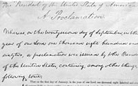 Abraham Lincoln's final draft of the Emancipation Proclamation