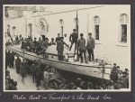 Motor boat on way to Dead Sea, 1917