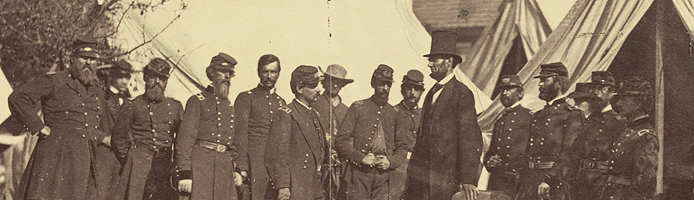 President Lincoln on battle-field of Antietam...