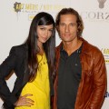 Camila Alves and Matthew McConaughey are spotted at the second annual Art Mere/Art Pere Night at Smashbox West Hollywood in West Hollywood, Calif. on October 6, 2011