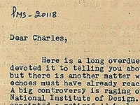 Letter to Charles from H.Y. Sharada Prasad