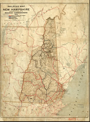 Railroad map of New Hampshire, 1894.
