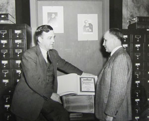 Image of Librarian of Congress Luther Evans with John Dorosh