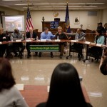 Roundtable discussion at New Dorp High School