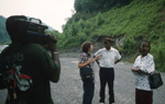 Mary Hufford, folkorist, interviewing West Virginians, 1986