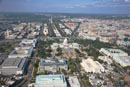 Aerial view of the Library of Congress Building, the Capitol, the Mall and West