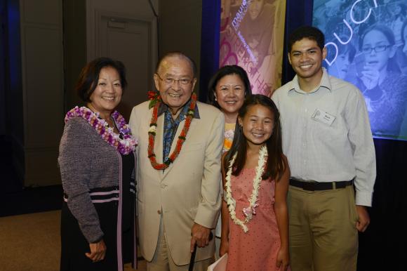 Senator Inouye, his wife, Irene Hirano, and Congresswoman Hirono attend the Maui Economic Development Board's annual fuidraiser.