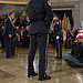 Speaker John Boehner and Leader Nancy Pelosi (D-CA) pause after placing a wreath near the casket of Senator Daniel Inouye of Hawaii on behalf of the U.S. House of Representatives. December 20, 2012. (Official Photo by Bryant Avondoglio)

--
This official Speaker of the House photograph is being made available only for publication by news organizations and/or for personal use printing by the subject(s) of the photograph. The photograph may not be manipulated in any way and may not be used in commercial or political materials, advertisements, emails, products, promotions that in any way suggests approval or endorsement of the Speaker of the House or any Member of Congress.