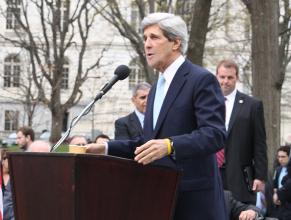 Kerry Marks World AIDS Day
