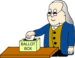 Ben at the ballot box.