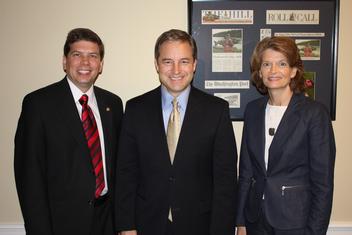 Sens. Murkowski and Begich with Gov. Parnell