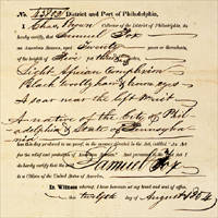 Seaman's Protection Certificate for Samuel Fox