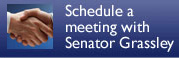 Senator Grassley holds constituent meetings in each of Iowa’s 99 counties every year and holds daily meetings with Iowans who are visiting Washington, D.C.  Here’s where you can request a meeting with Senator Grassley.
