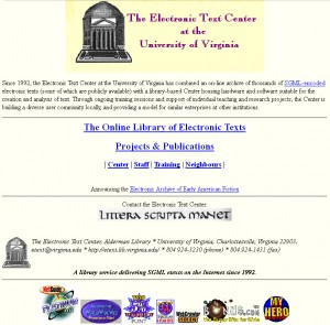 The UVa EText Center Web Site in 1997