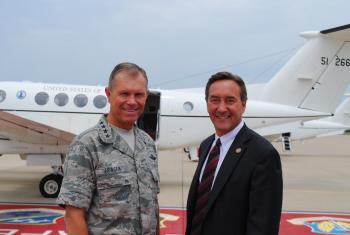 Berg Meets with Top Air Force Officials to Discuss GFAFB Global Hawk Mission