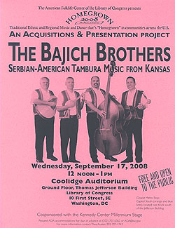 The Bajich Brothers flyer