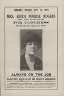 <em>Edith Nourse Rogers Handbill</em>