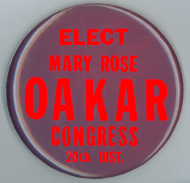 <em>Mary Rose Oakar Campaign Button</em>