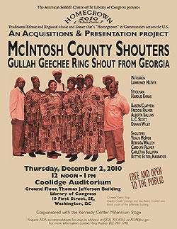 McIntosh County Shouters flyer