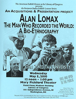 2010 Botkin Lecture Flyer for John Szwed