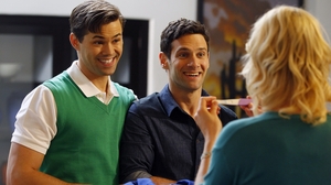 Partners Bryan (Andrew Rannells) and David (Justin Bartha) decide to use a surrogate to expand their family in The New Normal.