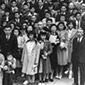 Japanese Independent congregational church attending Easter services prior to evacuation.