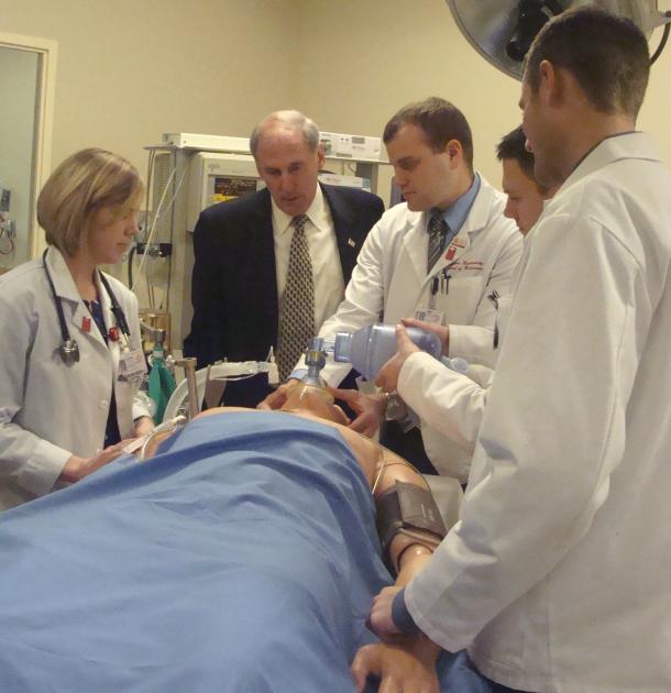 Senator Coats at the IU School of Medicine