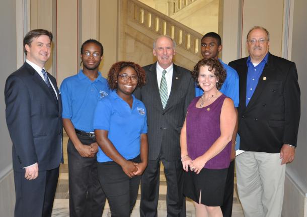 Senator Coats with Jefferson Award Winners