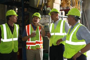 Paulsen meets with the leadership team and takes a tour at Cemstone in Dayton, MN