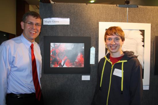 Rep. Paulsen meets with student artist Austin Luther-Lowry during annual Congressional Art Competition