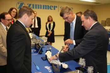 Rep. Paulsen tours and visits with employees at Zimmer Spine in Edina.