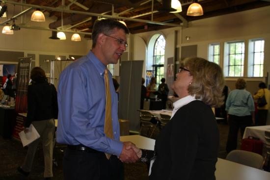 Rep. Paulsen talks with employers and potential employees during his third annual jobs fair
