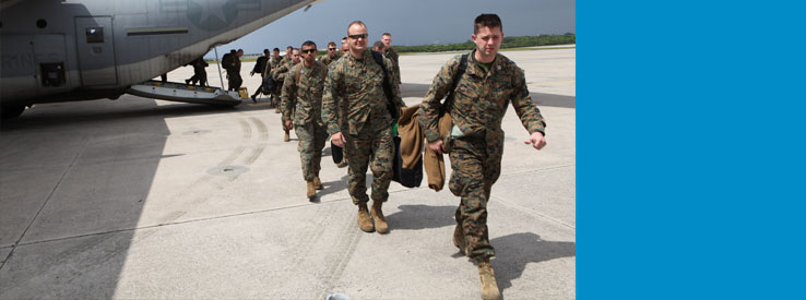 Marines arriving on base
