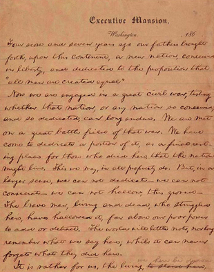 The Gettysburg Address - scanned