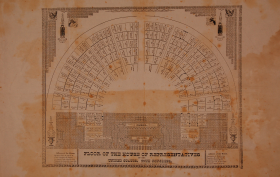 Floor of the House of Representatives of the United States 29th Congress, 1845, Print, 12.5 x 19 inches