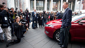 Alan Mulally introduces the Lincoln MKZ model at the Lincoln Center in New York