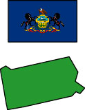 Pennsylvania: Map and State Flag