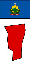 Vermont: Map and State Flag